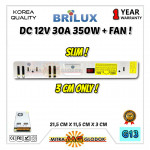 Power Supply Trafo Brilux DC 12V 30A | 350W + Fan (Super Quality)